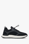 Men’s Black Sport Sneakers in Soft Textiles with Breathable Mesh ES8 ER00116996.