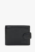 Men's Black Wallet made of Genuine Leather with Strap Closure Estro ER00120435.