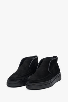 Men's Elevated Warm Loafers made of Genuine Italian Premium Velour Estro ER00118127.
