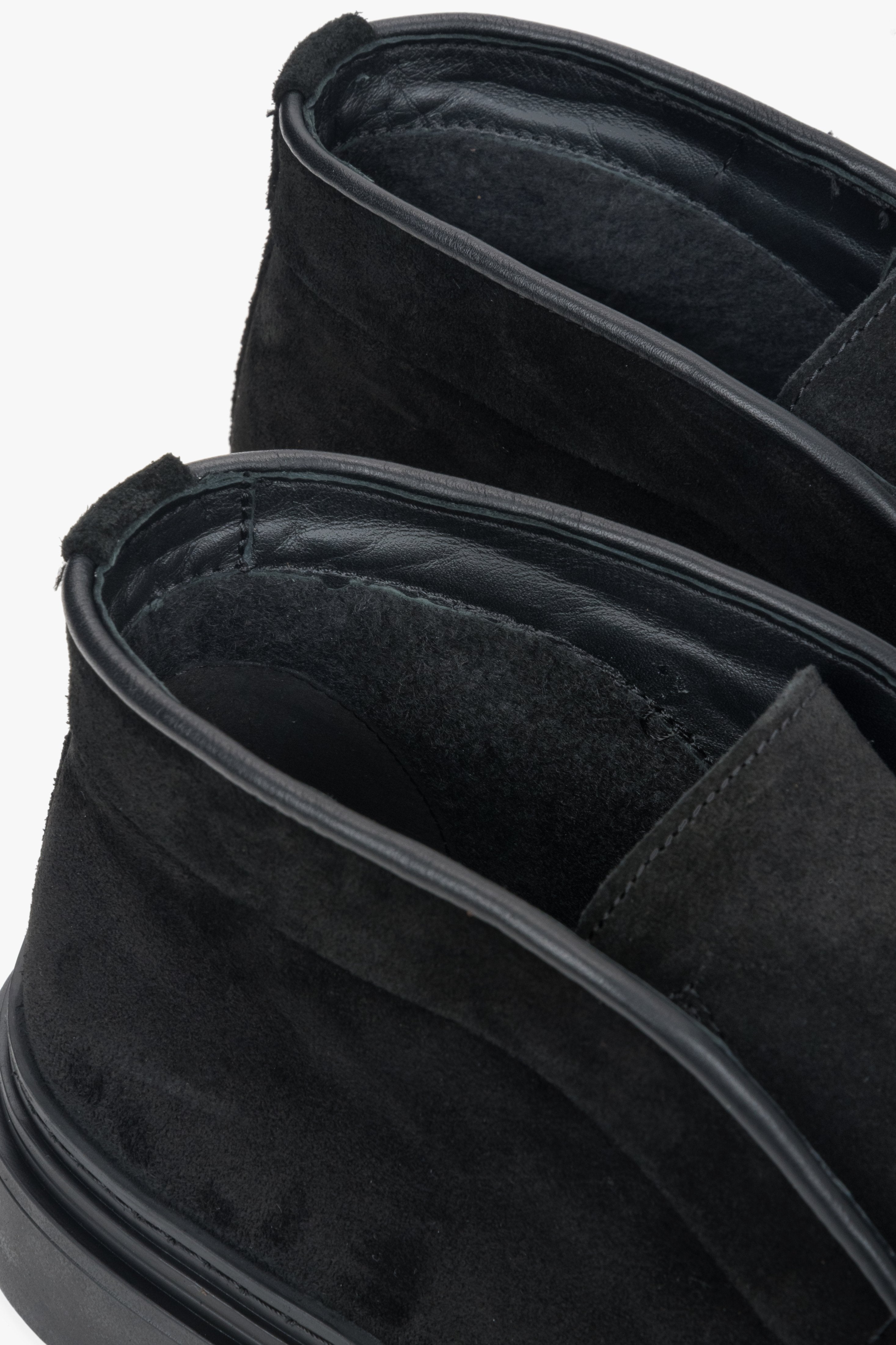 Elevated, Warm Men's Loafers Estro ER00118127, made of Genuine Italian Premium Velour.