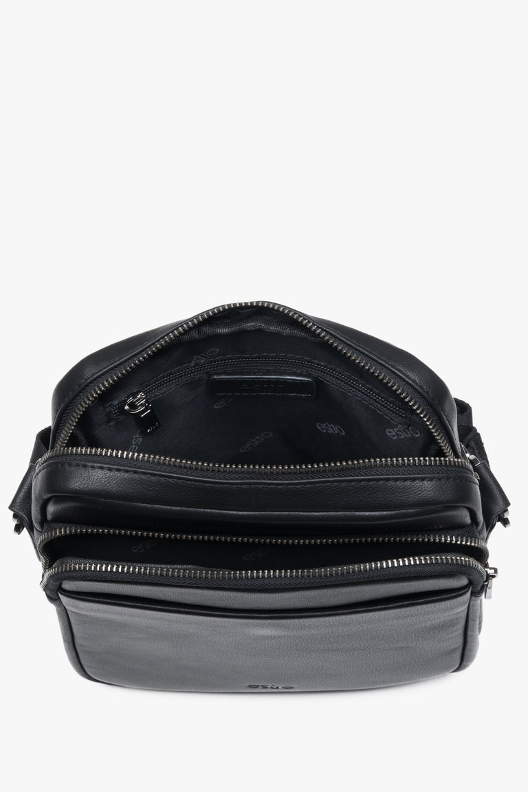 Compact men’s bag Estro made of high-quality genuine leather.