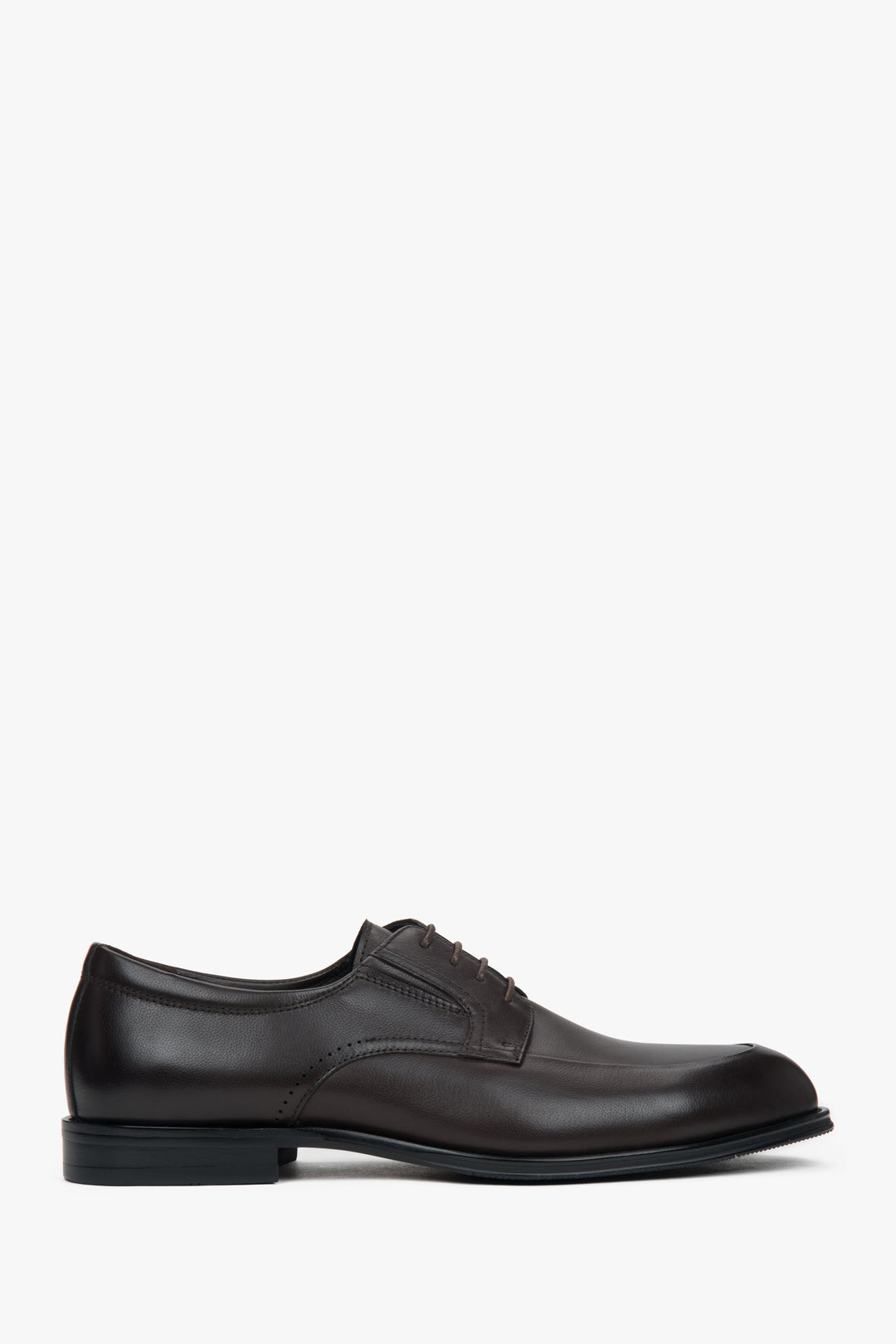 Men’s Dark Brown Derby Shoes in Genuine Leather Estro ER00117507.