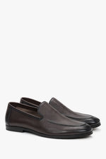 Men's Dark Brown Formal Loafers in Genuine Leather Estro ER00119404.