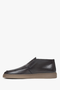 Dark brown leather loafers by Estro from Italy.