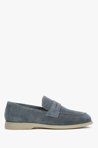 Men’s Grey Classic Loafers made of Premium Italian Genuine Velour Estro ER00118885.