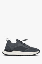 Men’s Grey Sport Sneakers in Soft Textiles with Breathable Mesh ES8 ER00117001