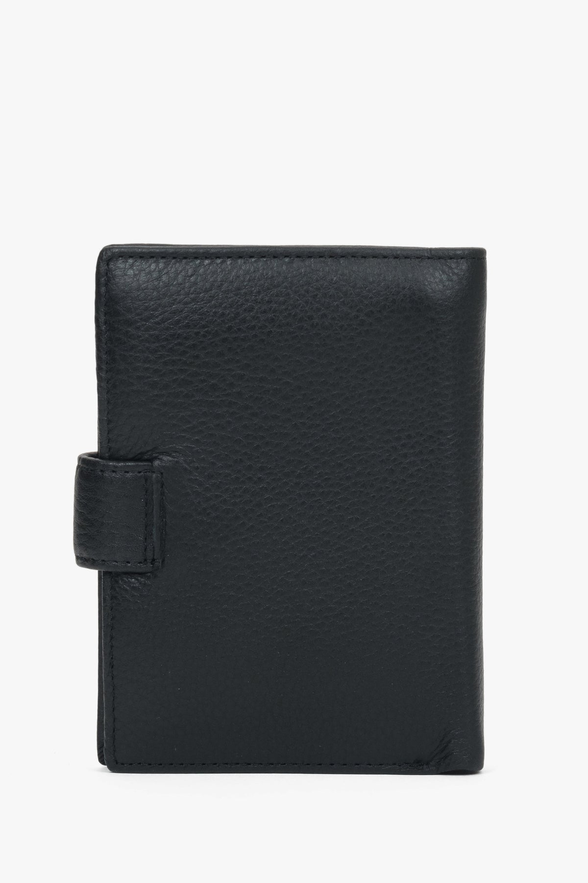 Handy black leather wallet for men, perfect for everyday organization and travel, Estro.