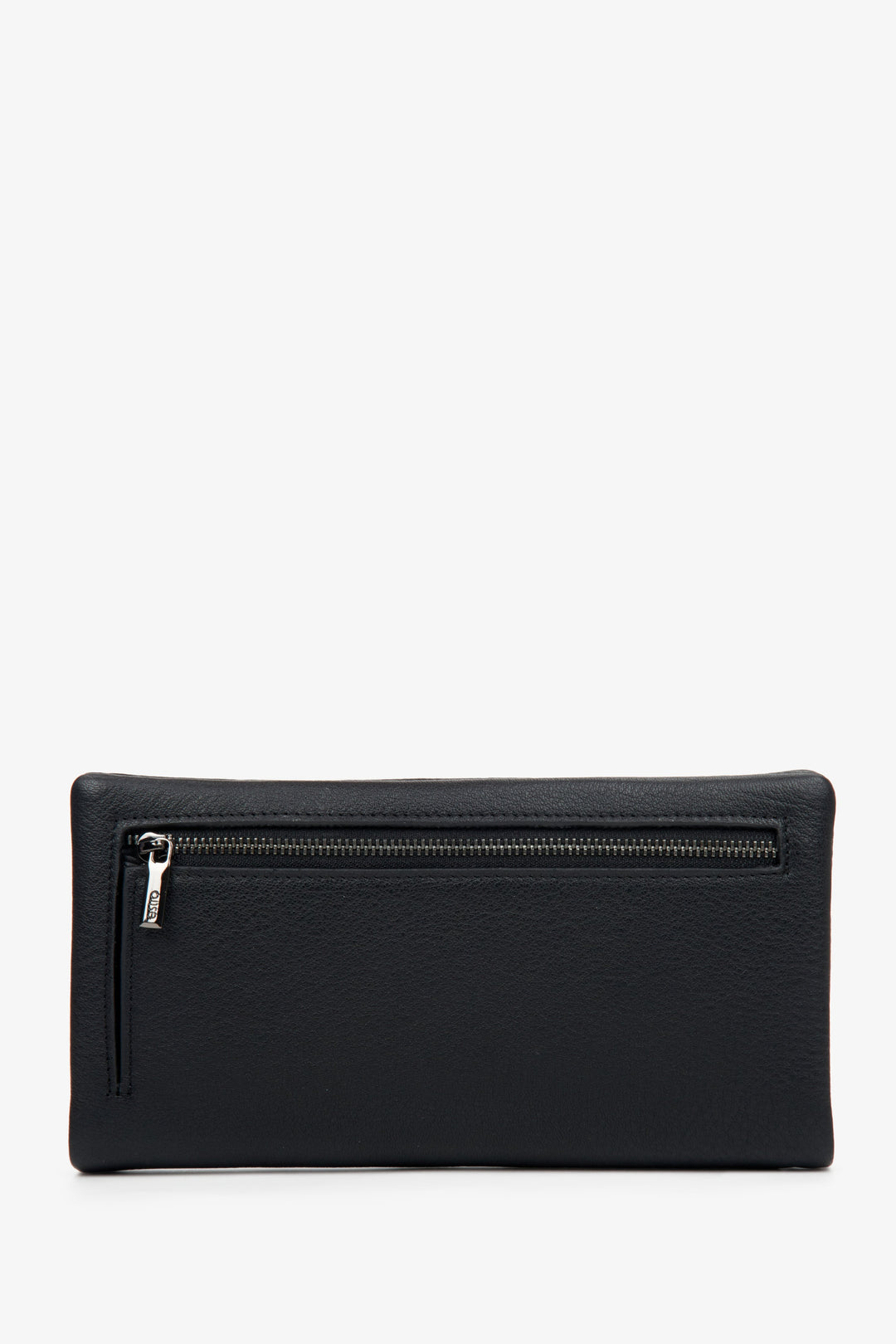 Men’s wallet, large, black, genuine leather, with detachable strap, Estro.