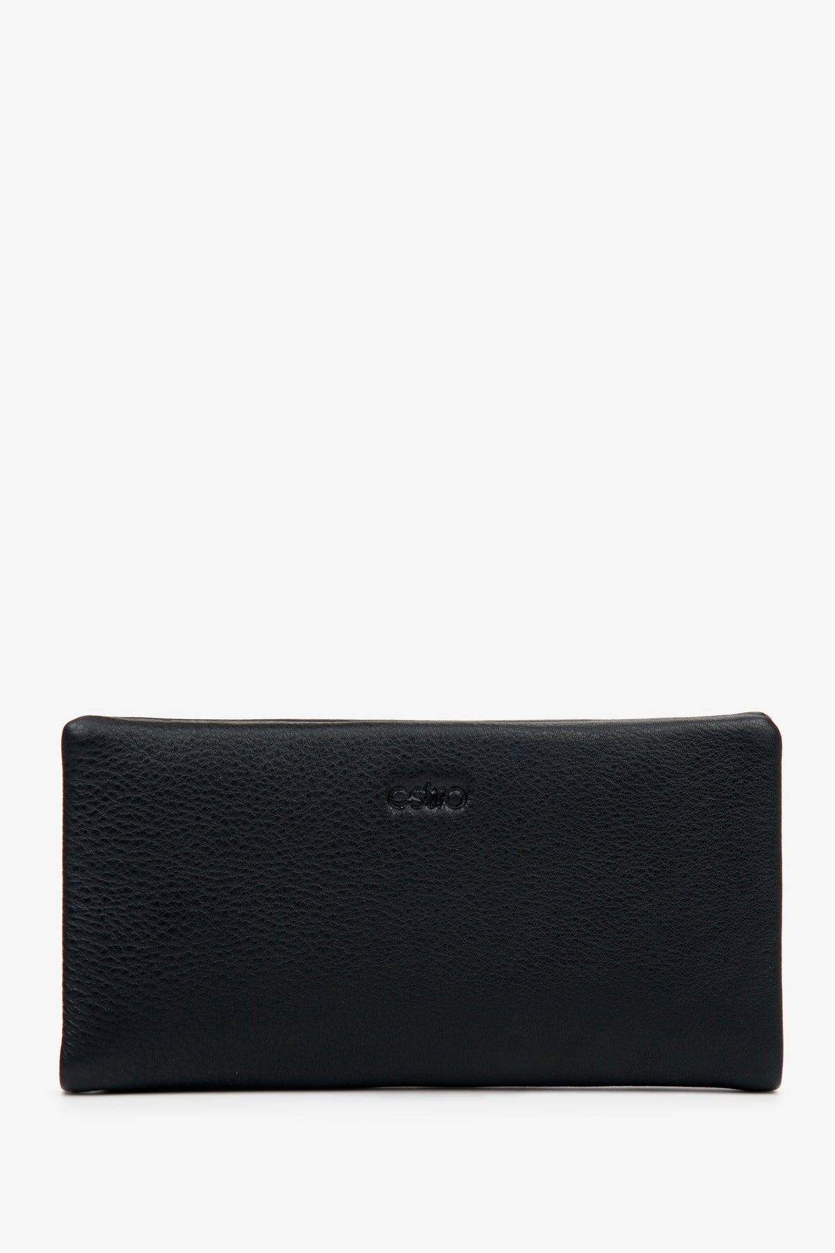 Men’s large black genuine leather wallet with detachable strap Estro.