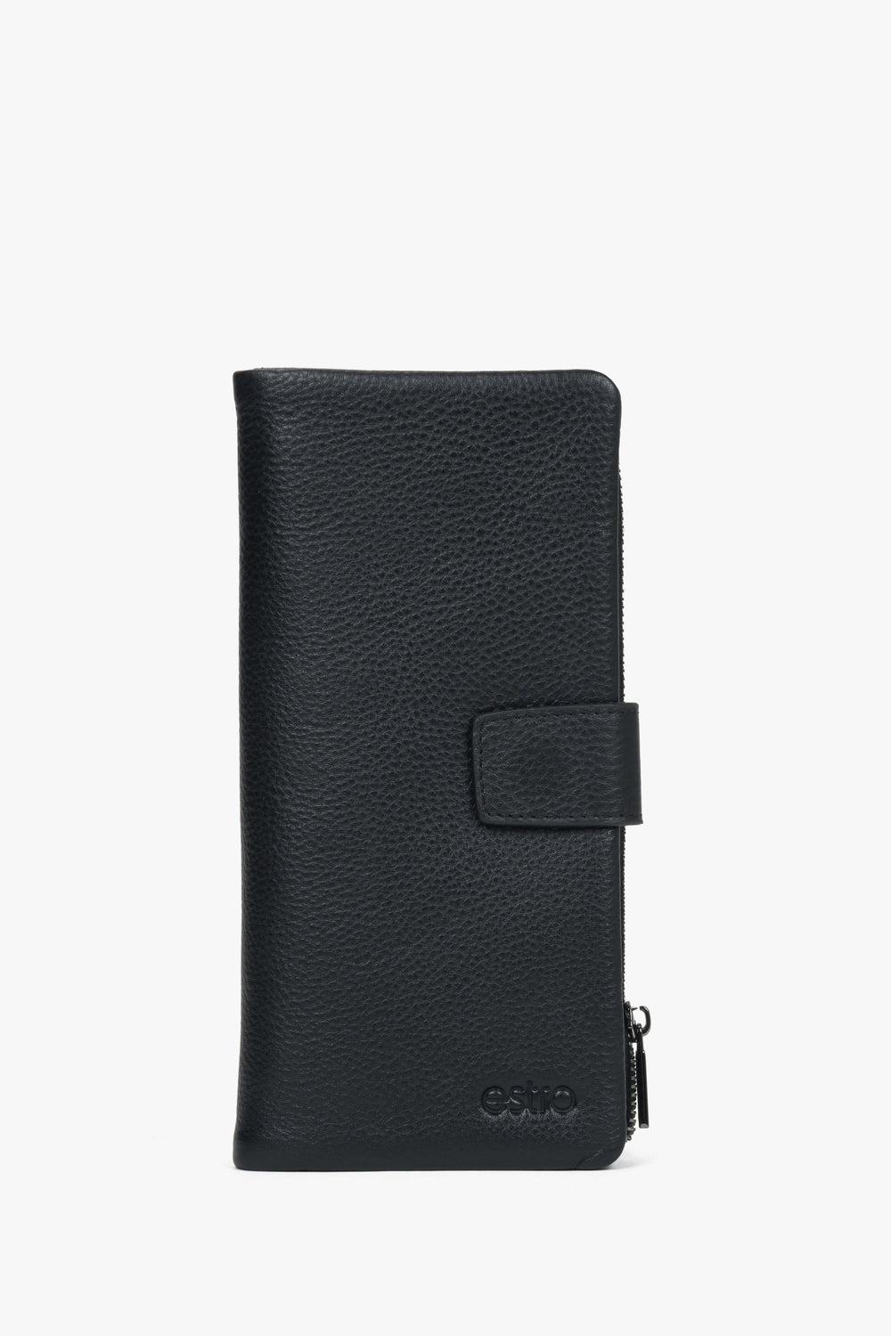 Men’s Large Black Wallet in Genuine Leather Estro ER00117341.