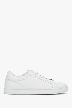Men’s White Flat Sneakers in Genuine Leather Estro ER00119191.
