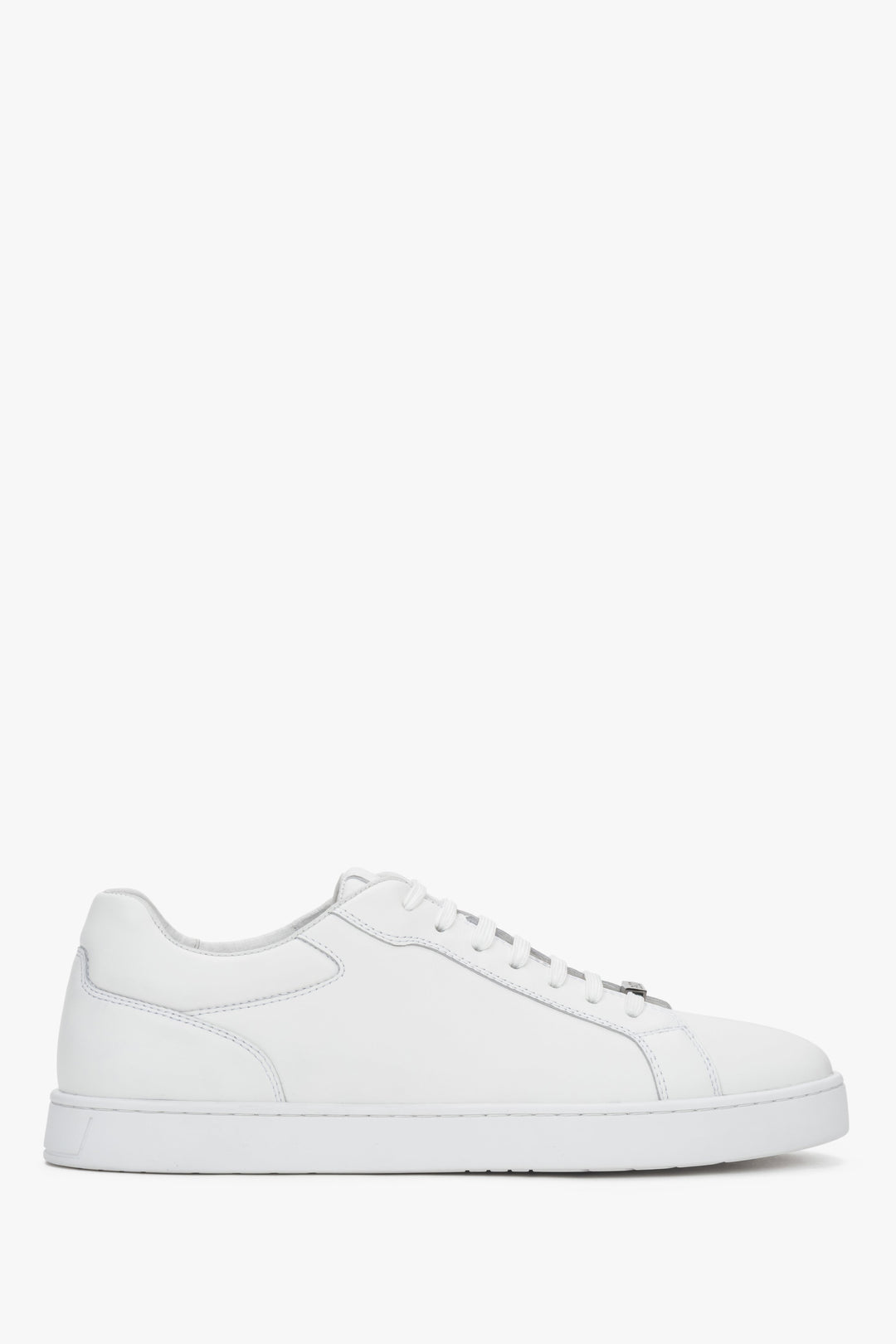Men’s White Flat Sneakers in Genuine Leather Estro ER00119191.
