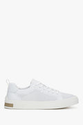 Men’s White Perforated Sneakers in Genuine Leather for Summer Estro ER00116998.