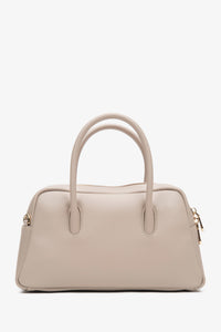 Women's Beige Satchel Bag made of Genuine Leather Estro ER00116837.