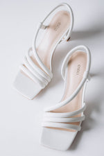 Women's Milky White Heeled Strappy Sandals Estro ER00115002.