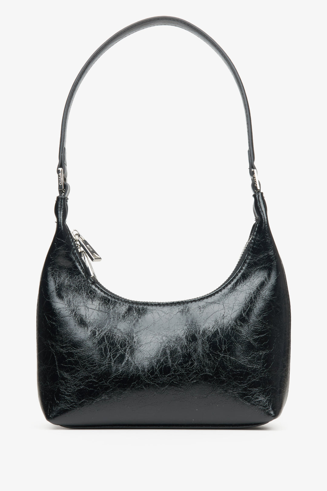 Women's Black Patent Leather Handbag Estro ER00114929