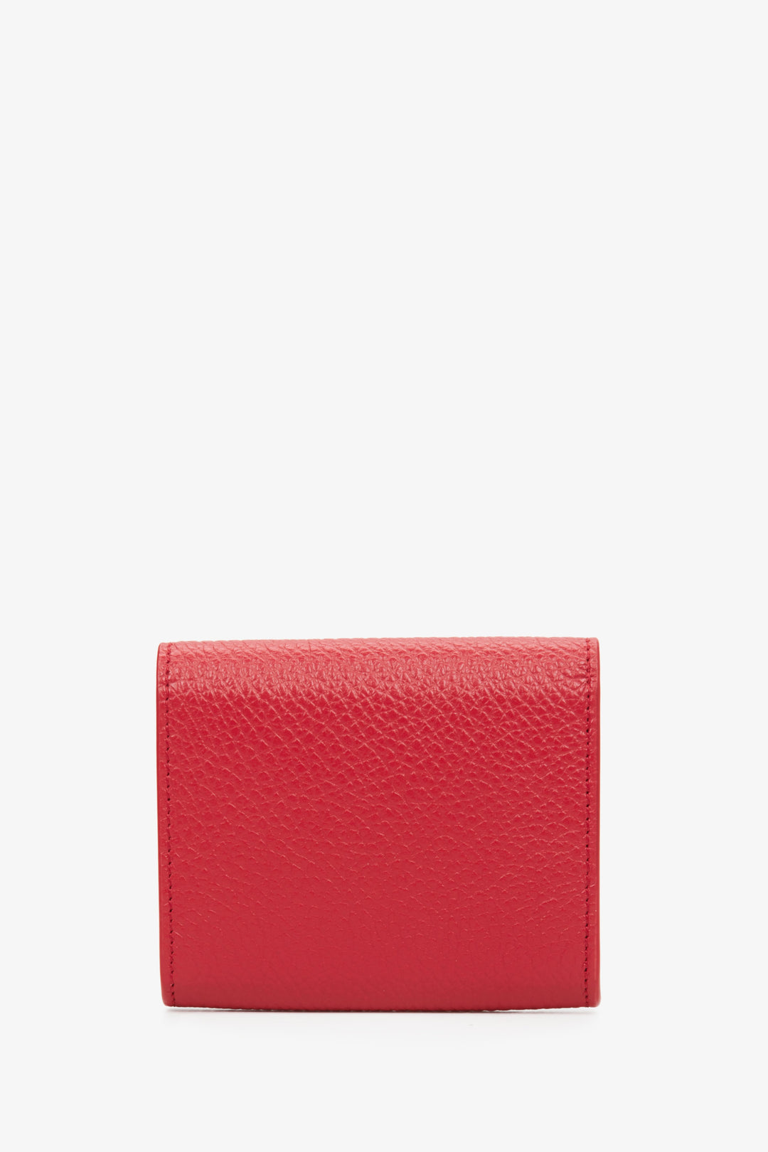 Estro compact red women's wallet - reverse side.