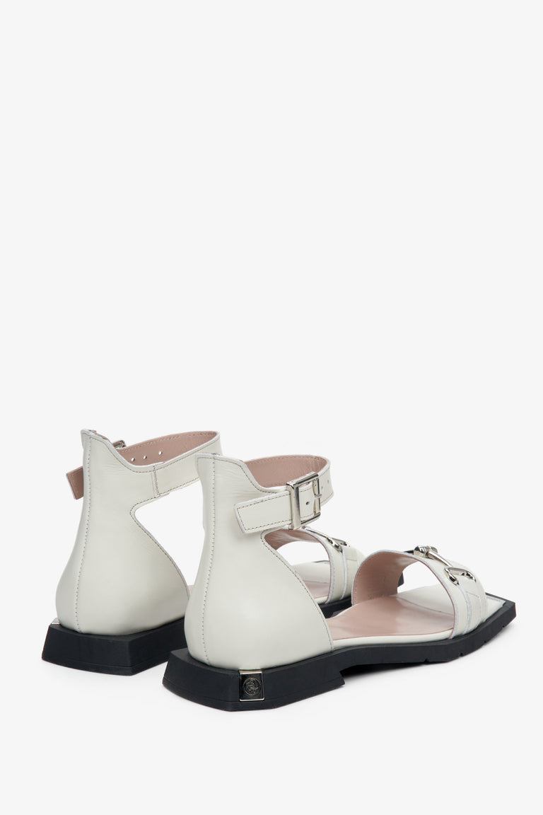 Women's Beige Closed Toe Sandals by Estro.