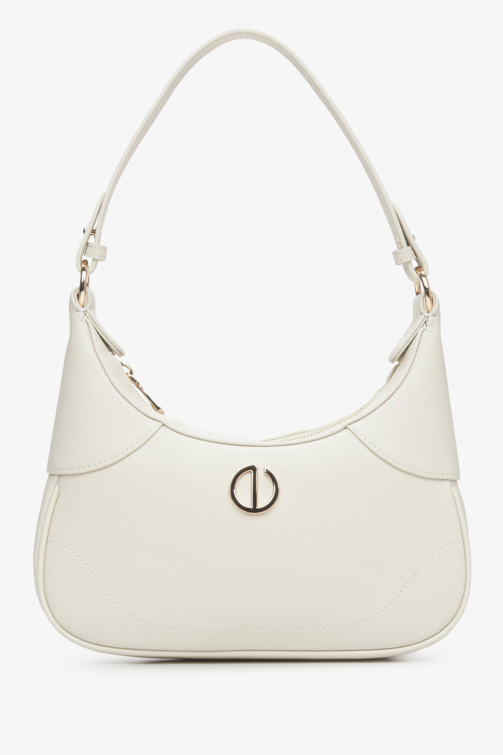 Women's Cream Beige Crescent Bag Estro ER00114936