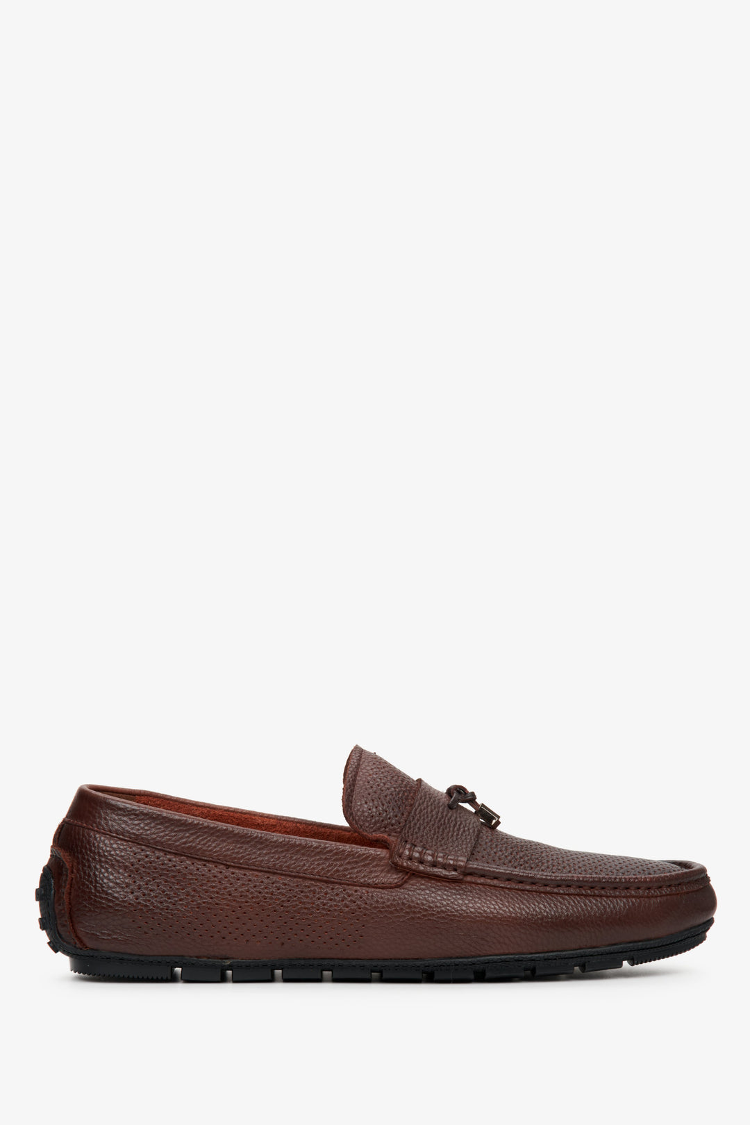 Men's Brown Loafers made of Genuine Leather Estro ER00112573.