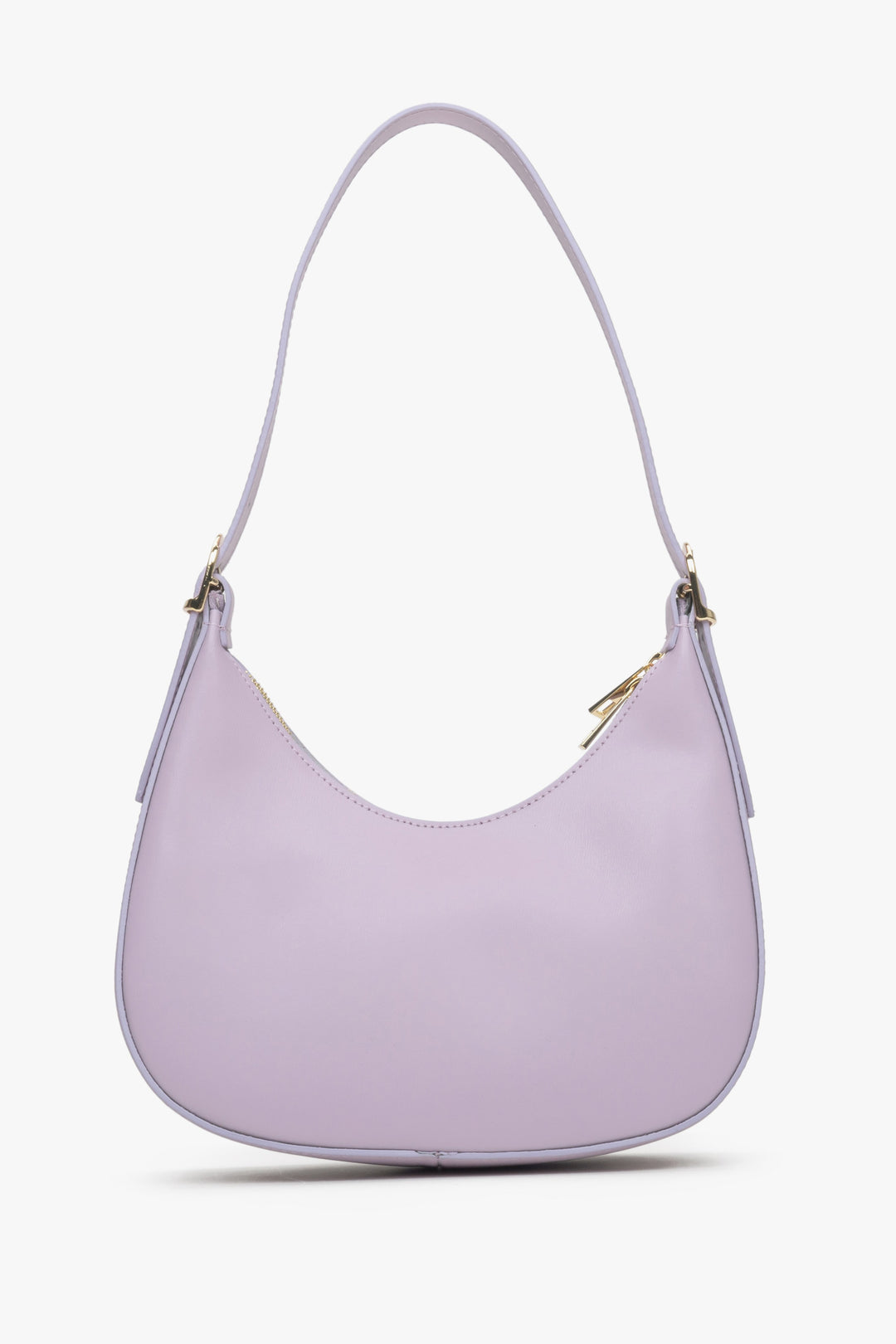 Women's purple Estro handbag made of Italian genuine leather.