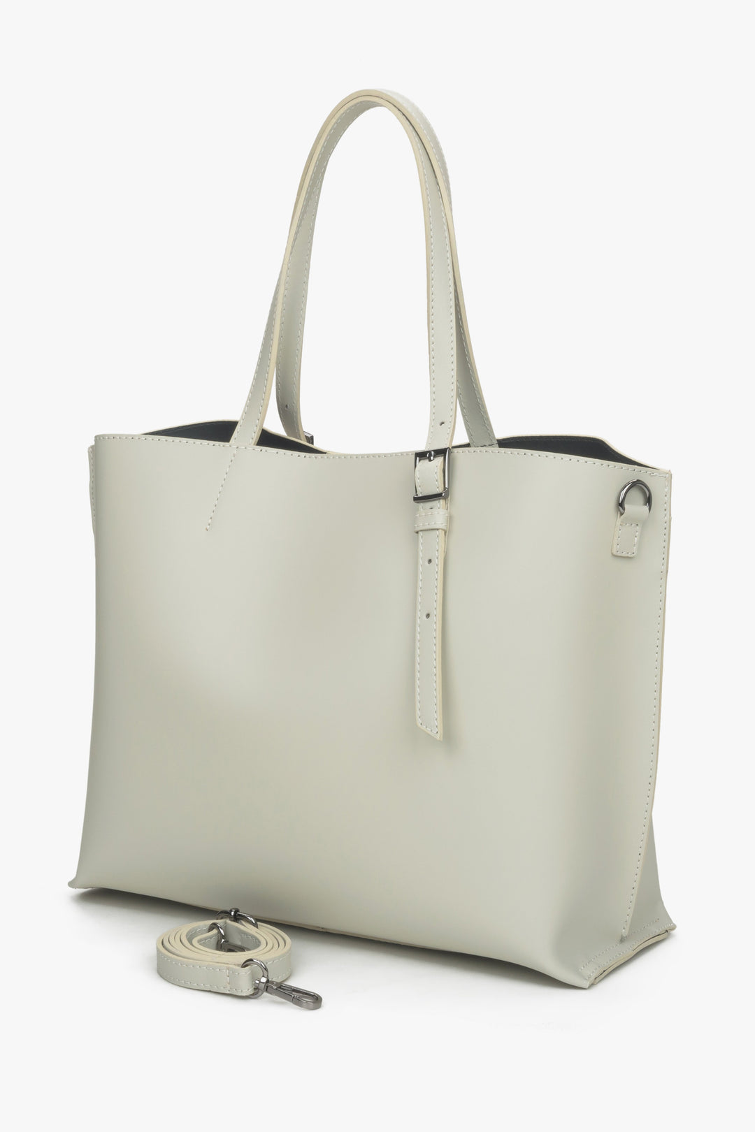 Women's light beige shopper bag Estro.