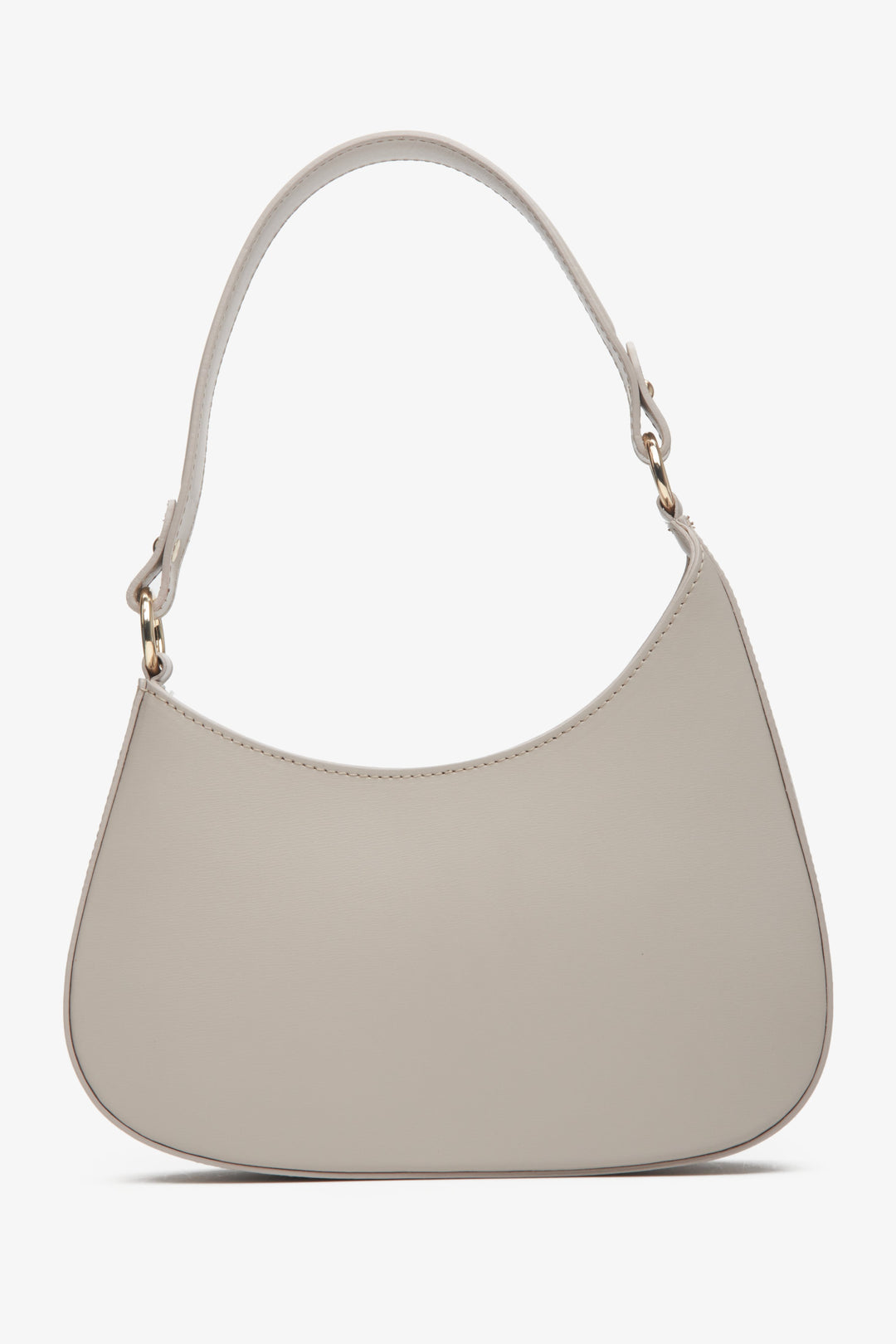 Estro women's handbag in beige and grey  natural leather sewn in Italy.