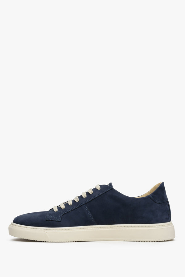 Men's Navy Blue Nubuck Sneakers Estro ER00112855