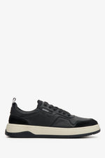 Men's Black Lace-Up Low-Top Sneakers with a Flexible Sole Estro ER00114650