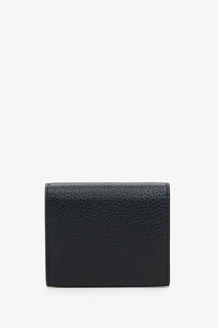 Estro compact black women's wallet - reverse side.