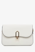 Women's White Leather Chain Shoulder Bag Estro ER00112777
