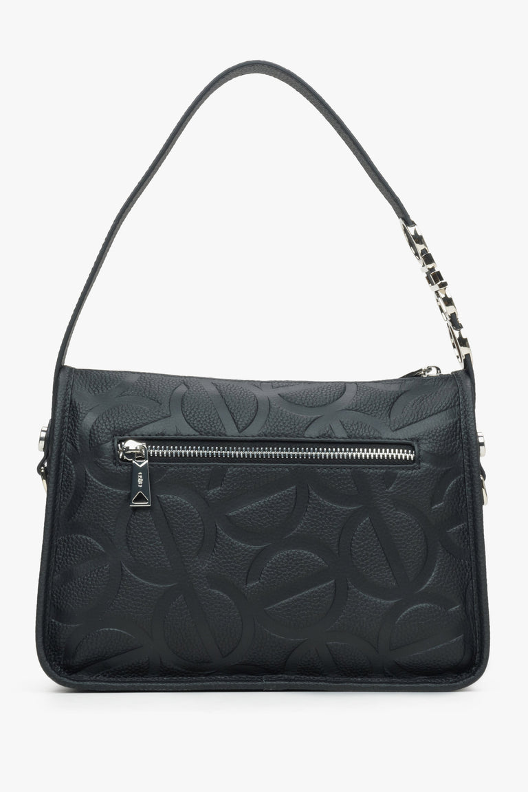Women's black handbag - reverse.
