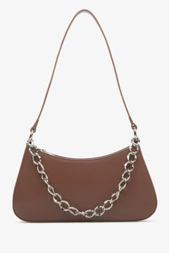 Women's Brown Leather Chain Bag Estro ER00113897.