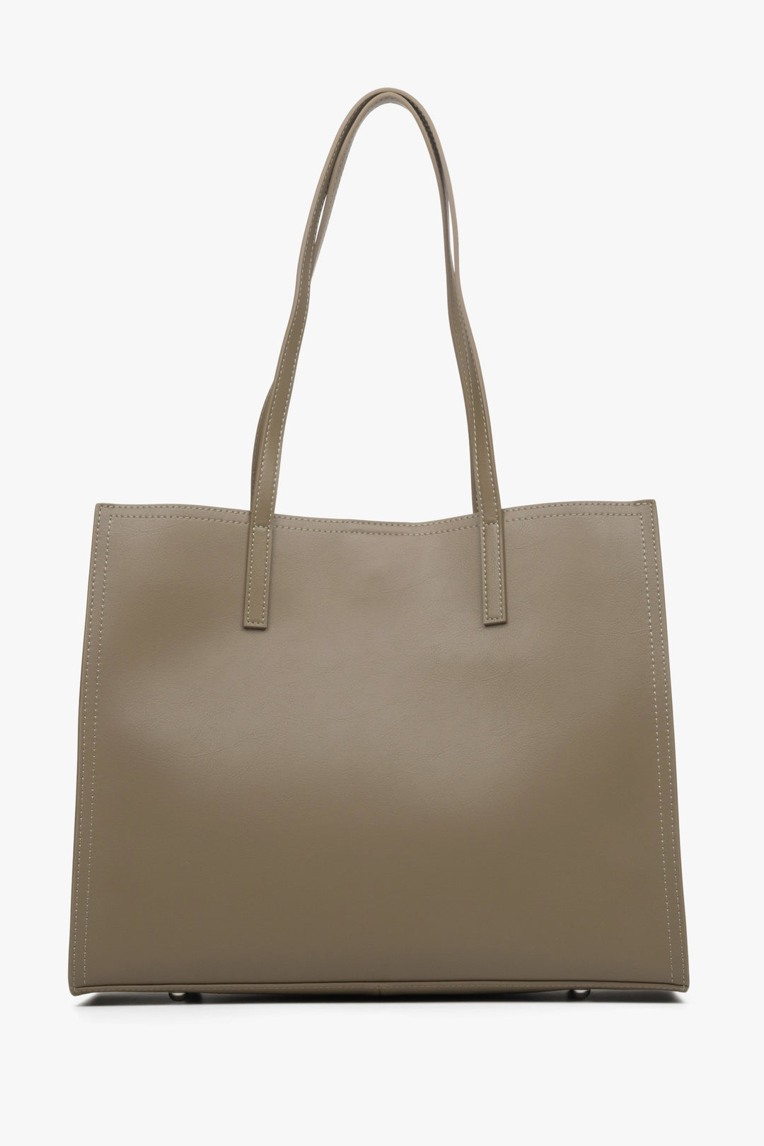 Women's brown shopper bag Estro made of genuine leather.