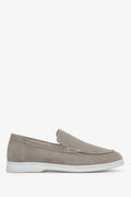 Women's Dark Grey Suede Loafers Estro ER00112382