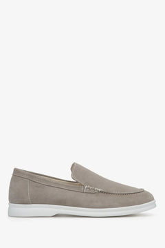 Women's Dark Grey Suede Loafers Estro ER00112382