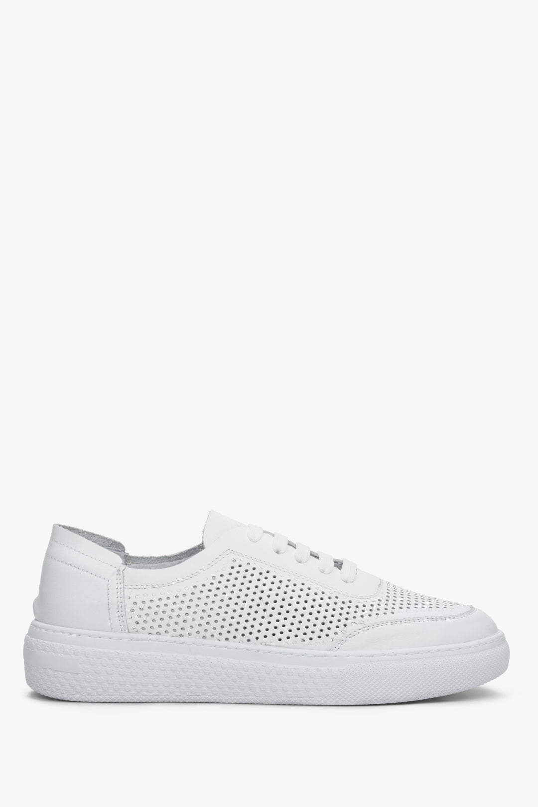 Women's White Sneakers with Perforations for Summer Estro ER00109513.