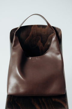 Women's Saddle Brown Shopper Bag made of Genuine Leather Estro ER00118028.
