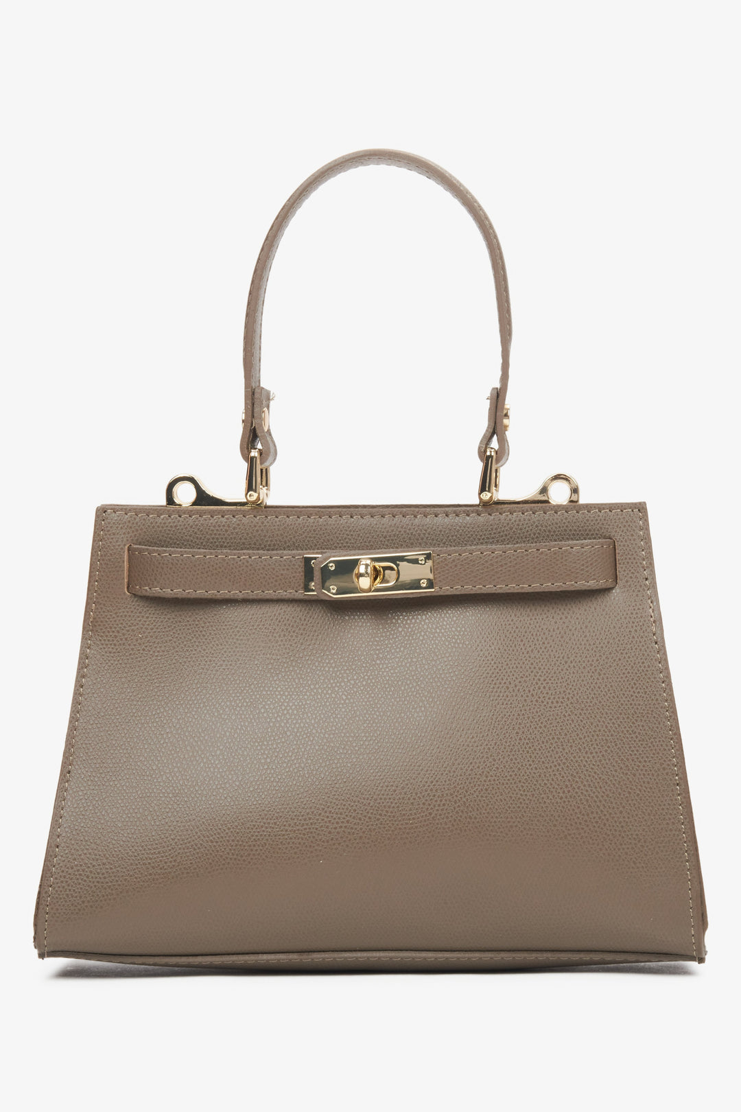 Women's Brown Satchel Handbag made of Premium Italian Genuine Leather Estro ER00116367.