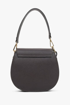 Women's dark brown crossbody bag made in Italy.