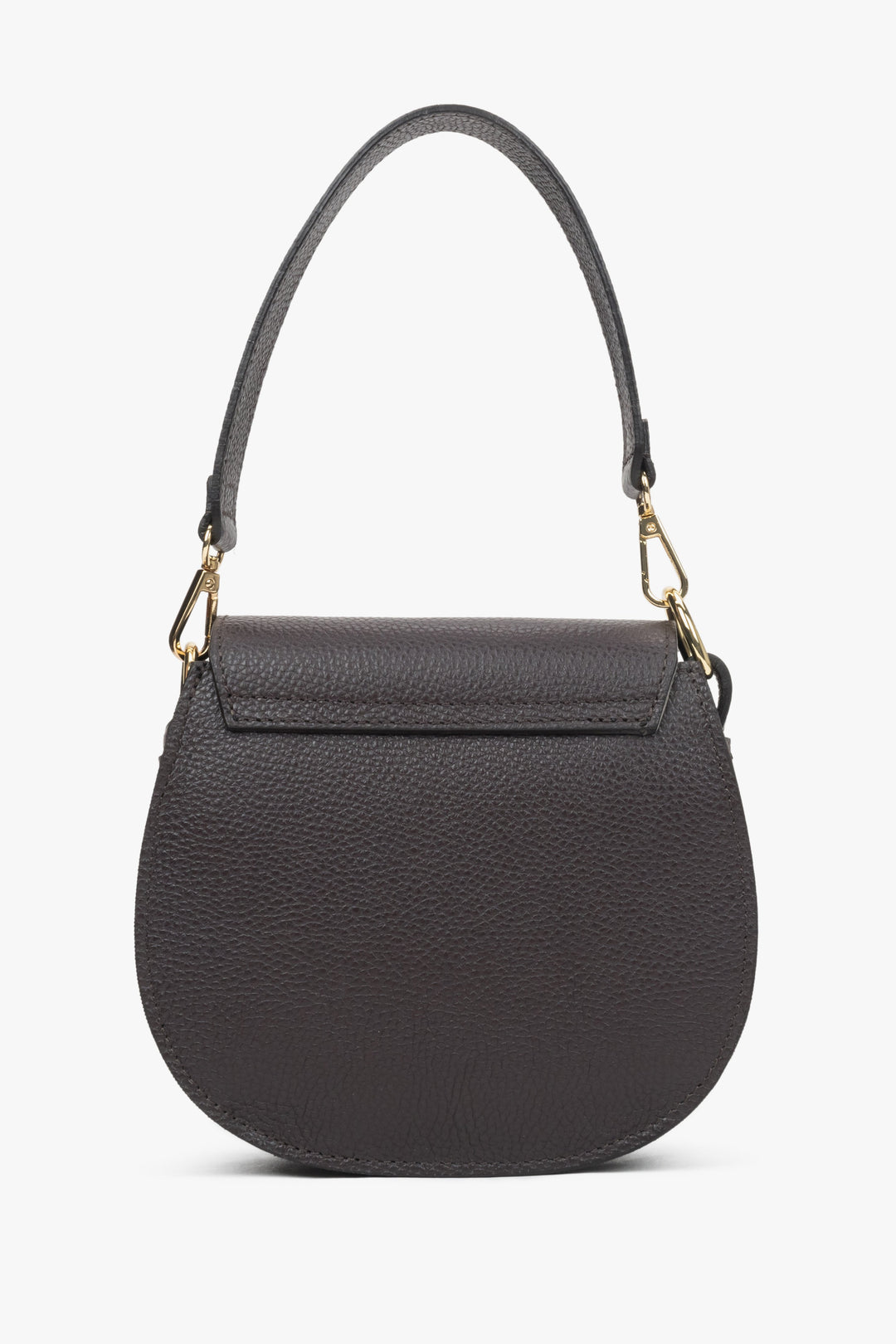 Women's dark brown crossbody bag made in Italy.