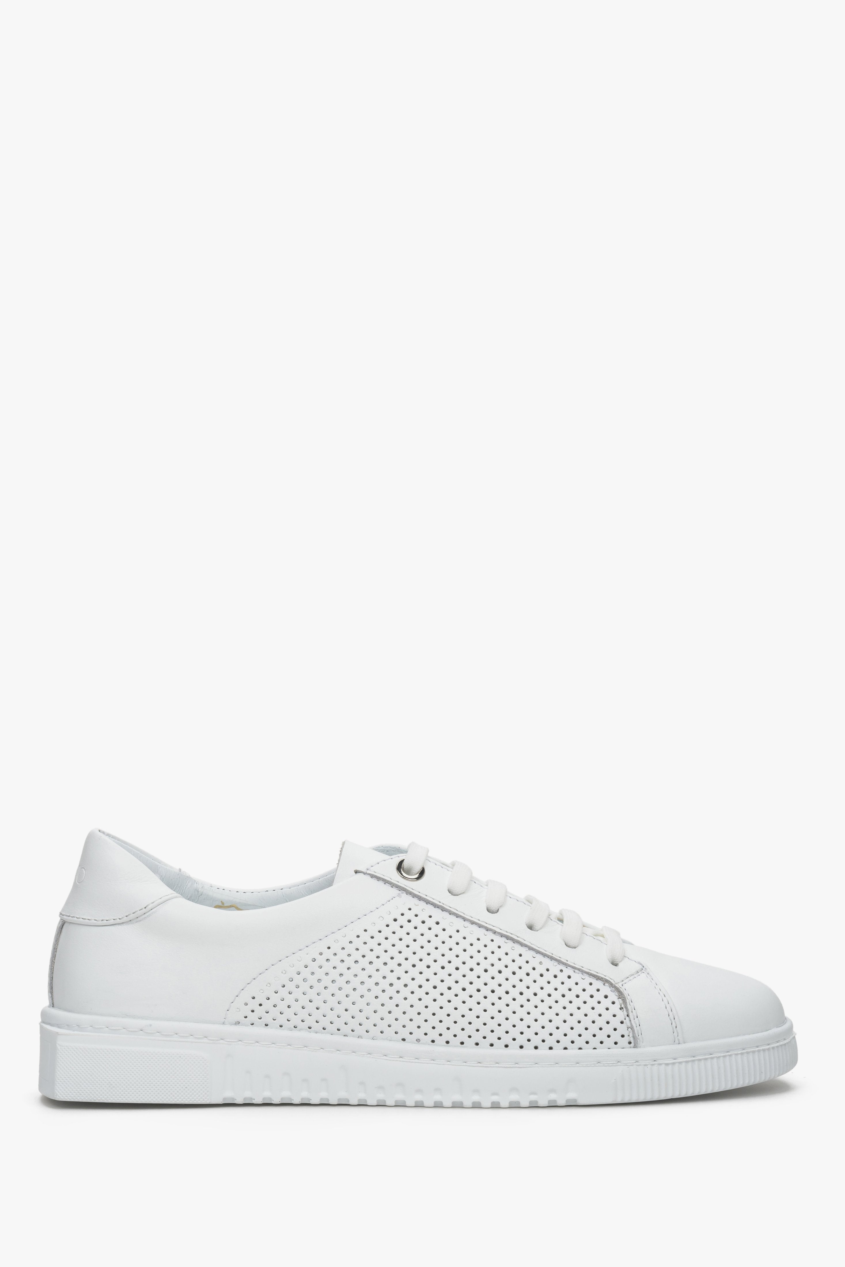 Women's White Perforated Sneakers for Summer Estro ER00111467.