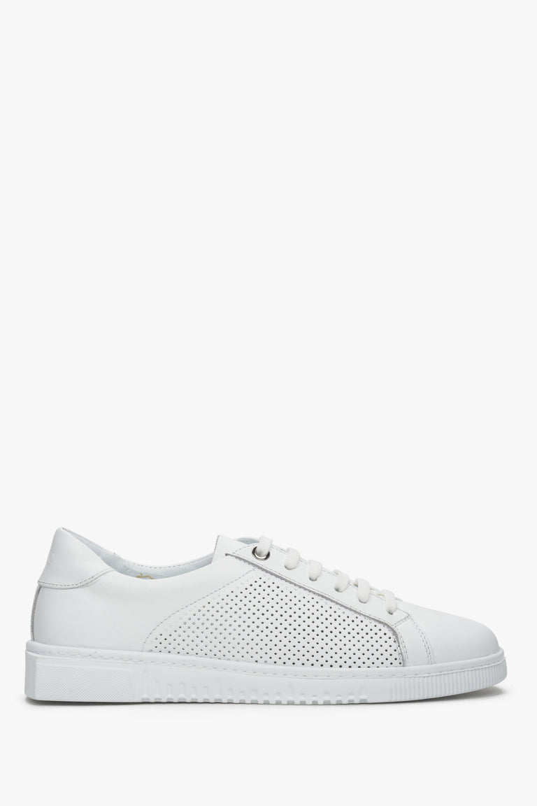 Women's White Perforated Sneakers for Summer Estro ER00111467.