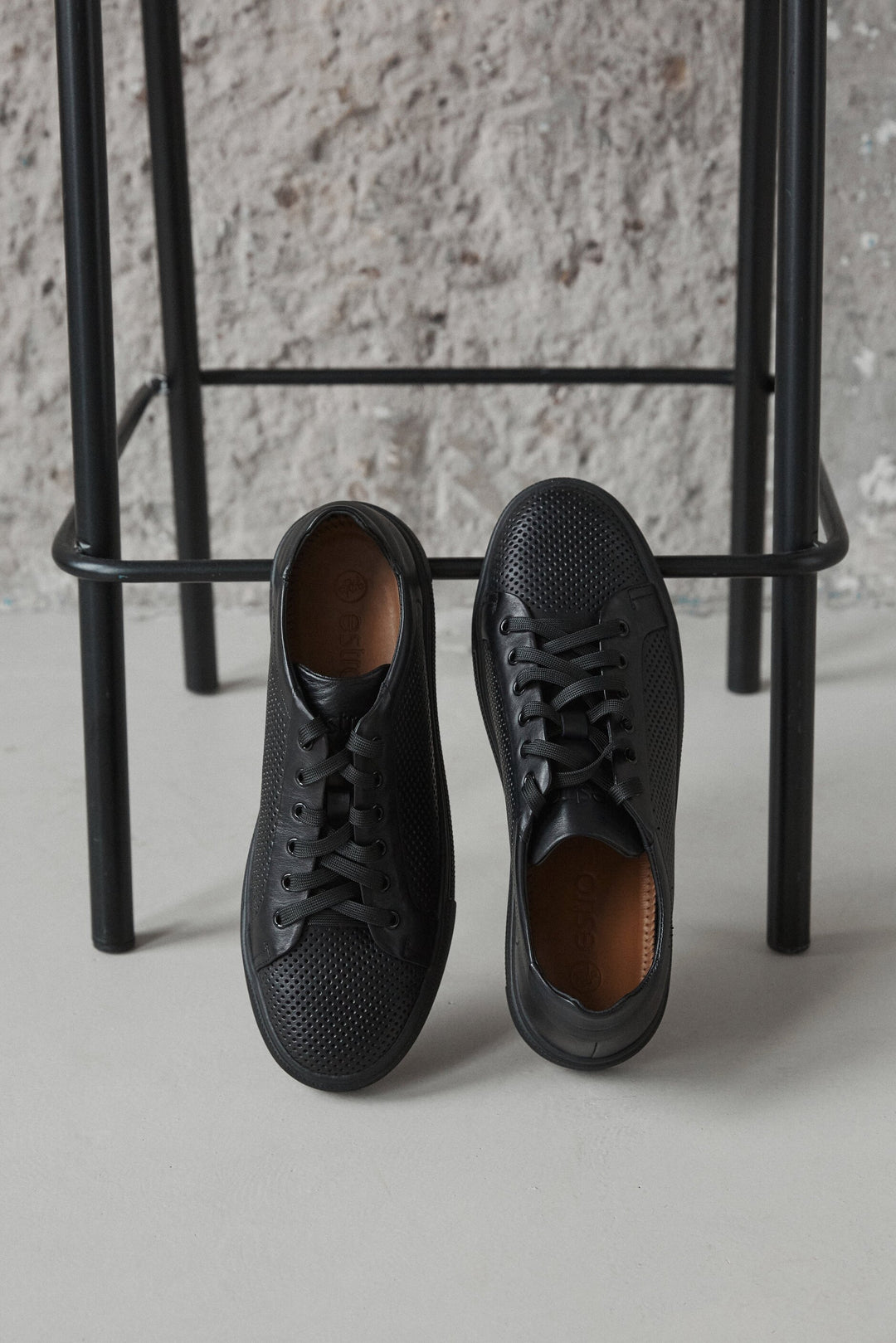 Men's Black Sneakers with Perforations Estro ER00112593.