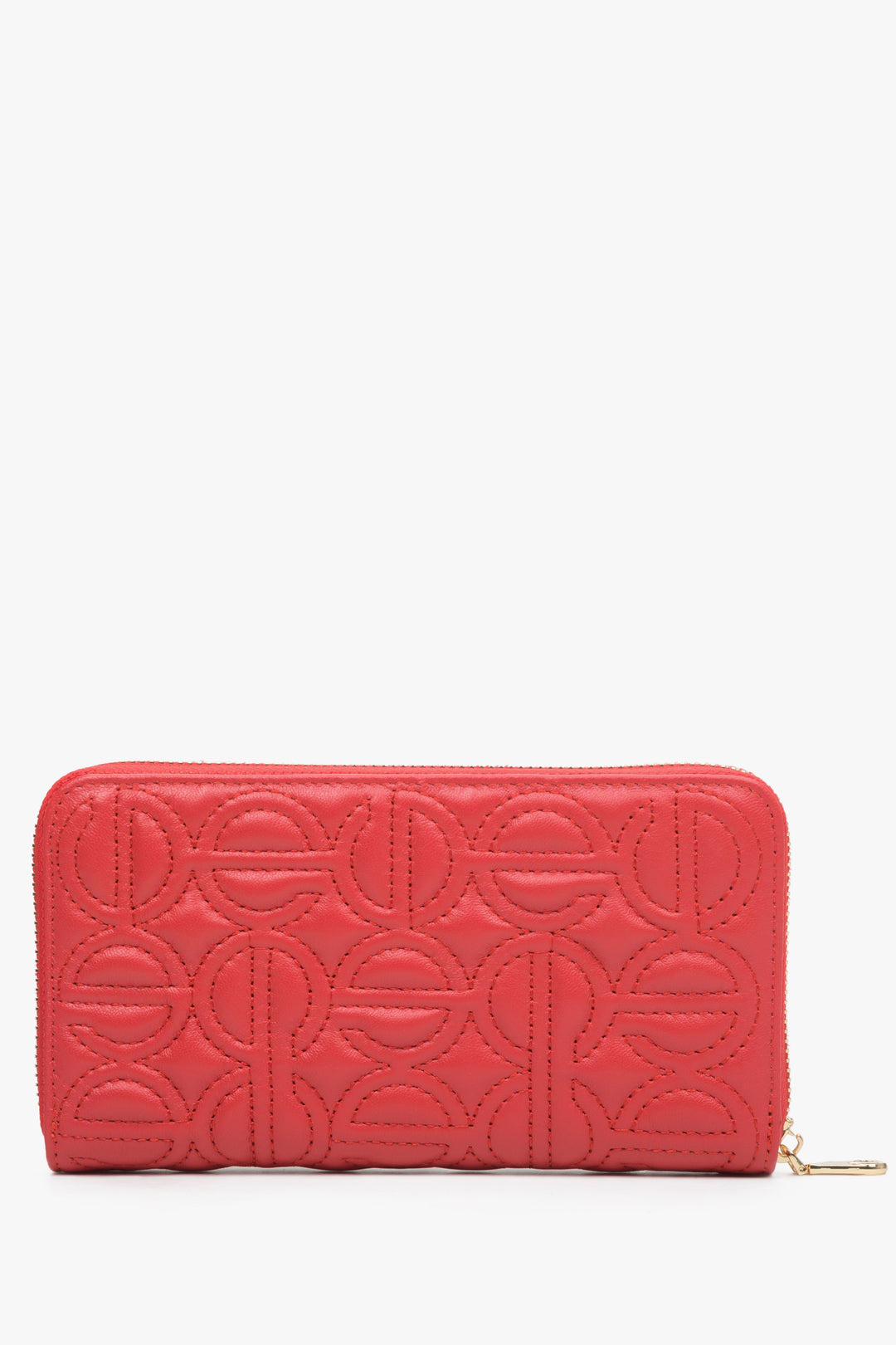 Women's Red Leather Continental Wallet Estro ER00113672.