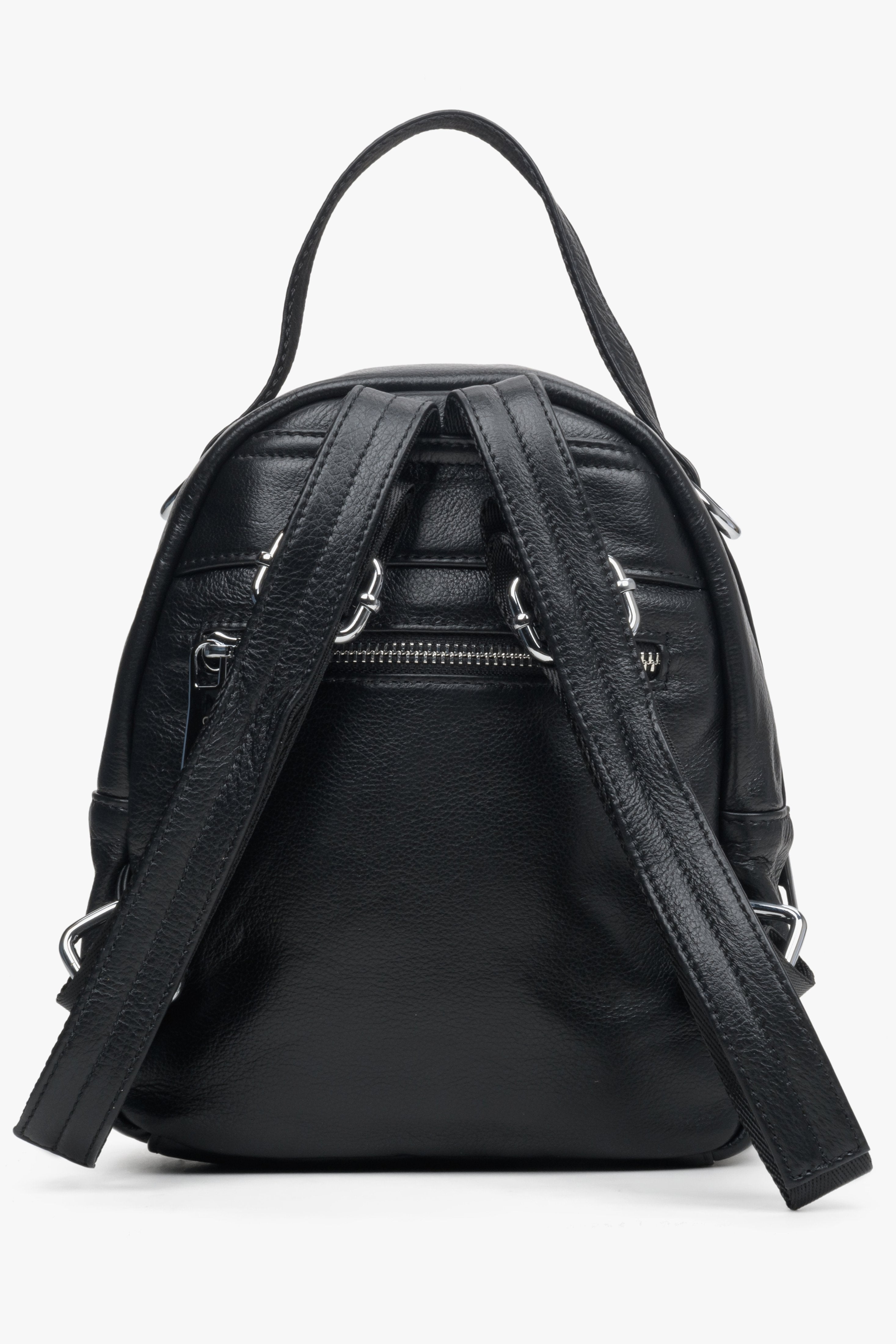 Small genuine hot sale leather backpack