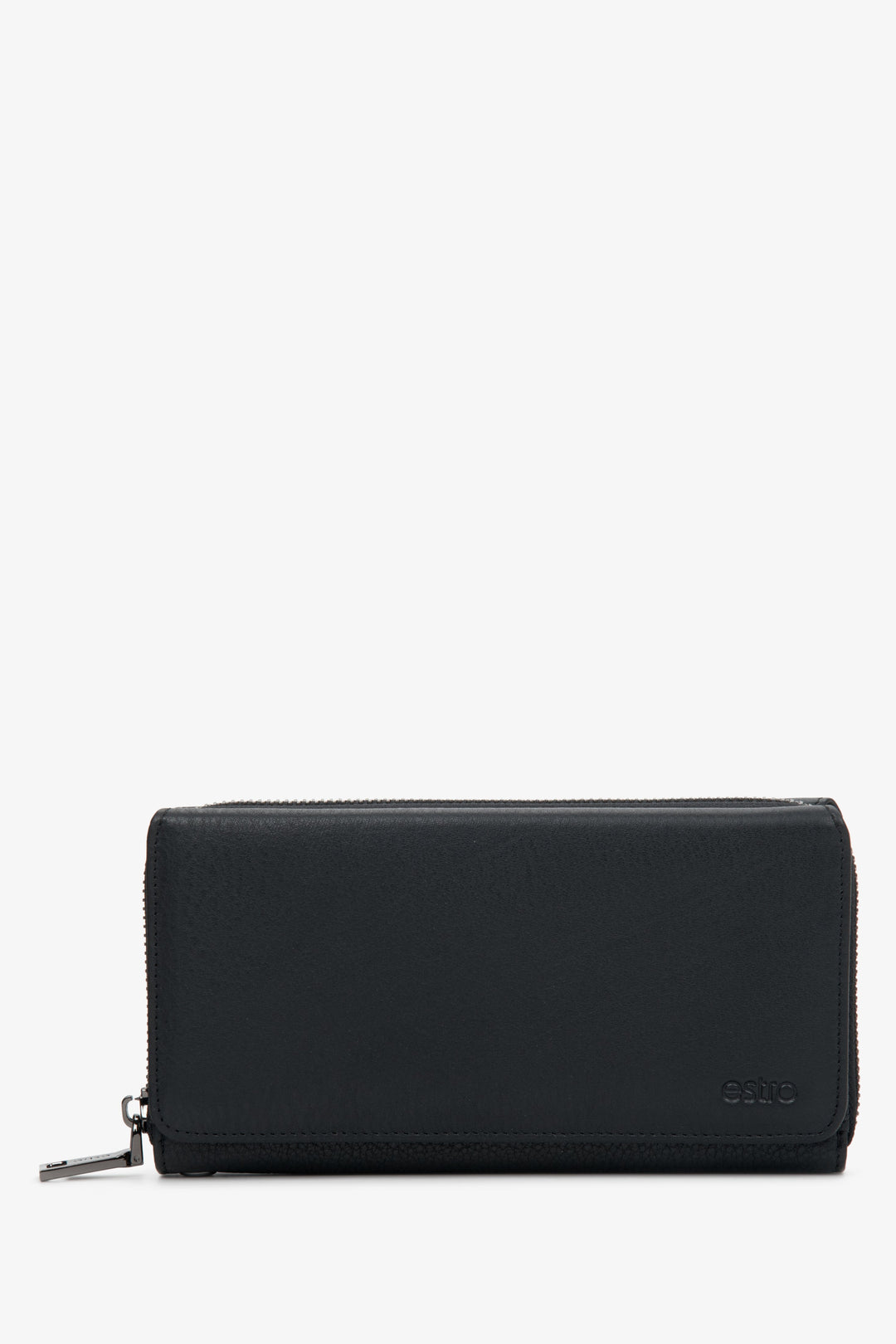 Men's Black Continental Wallet made of Genuine Leather Estro ER00110888.
