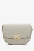 Women's Grey Semi-Circle Handbag made of Italian Genuine Leather Estro ER00114783.