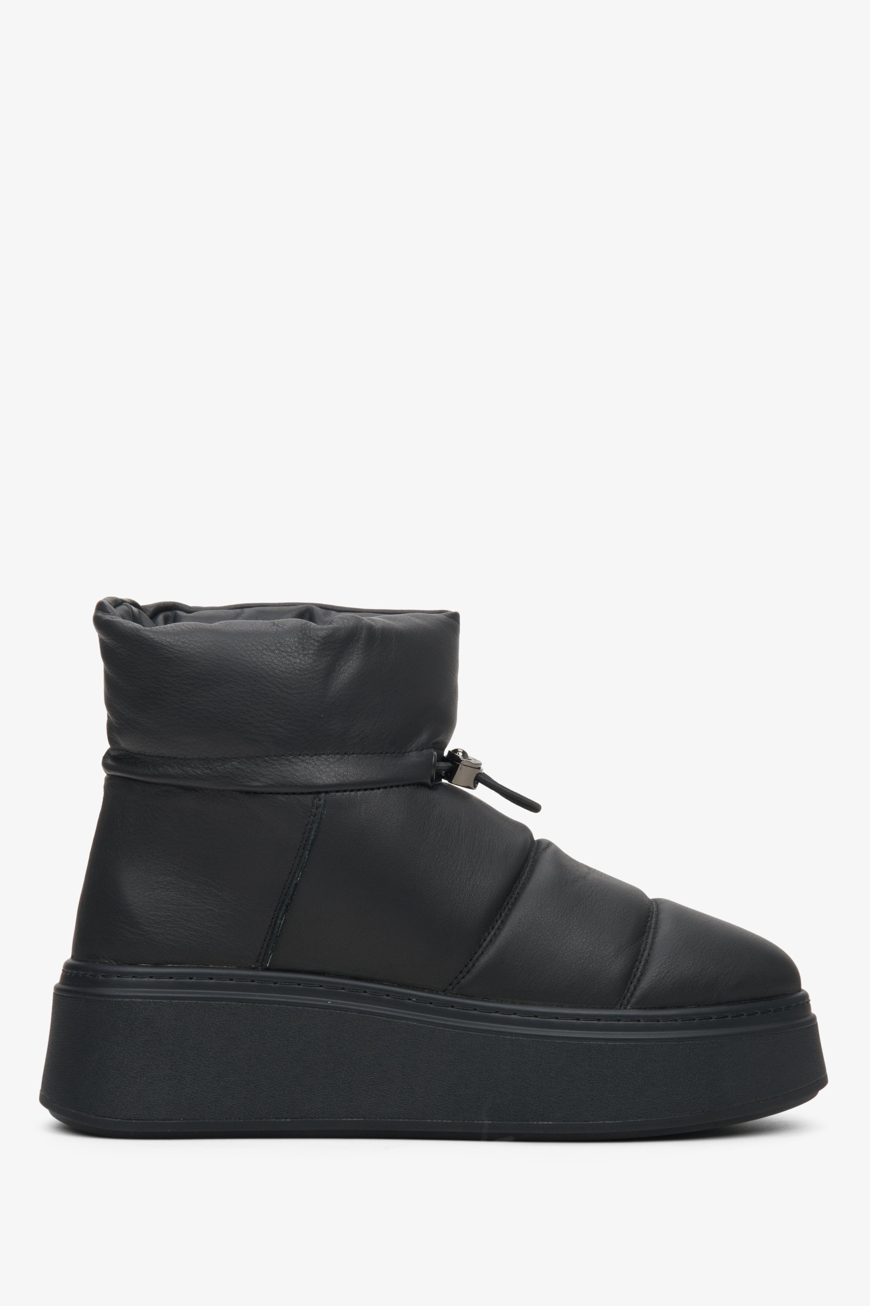 Women's Black Snow Boots with a Turnbuckle Estro ER00112430.