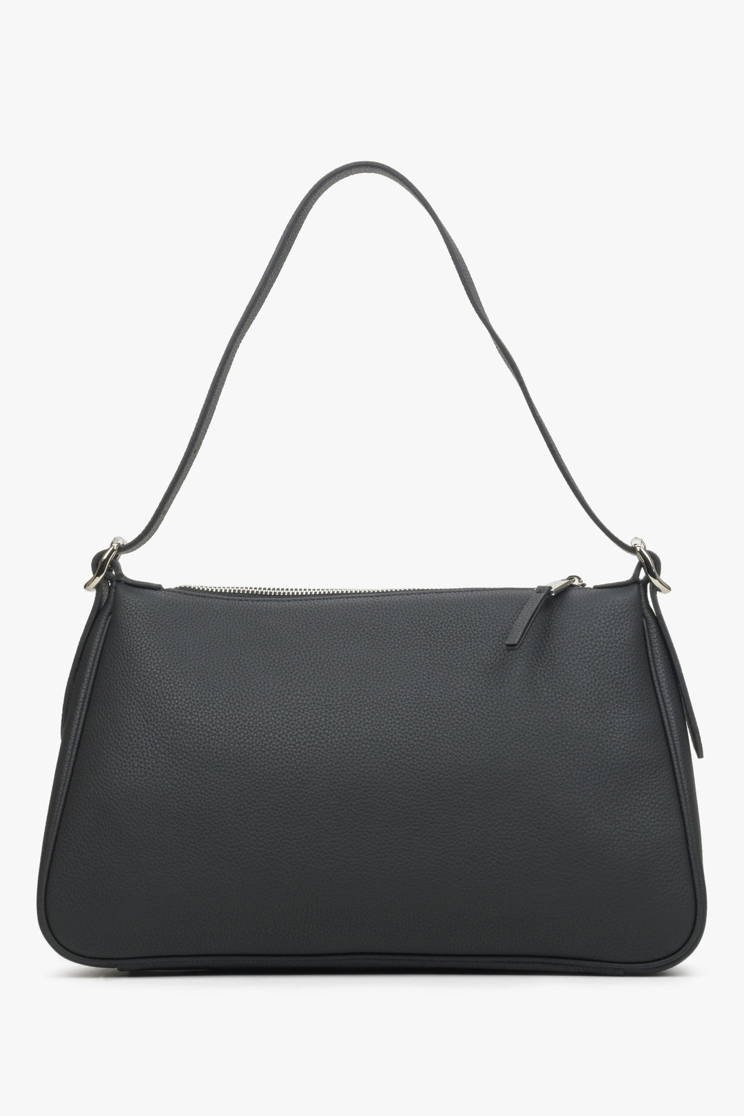 Women's Black Shoulder Bag made of Genuine Leather Estro ER00114434.